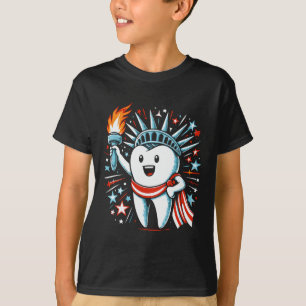 4:e juli Dentist Tooth Dental Patriotic Women M T Shirt