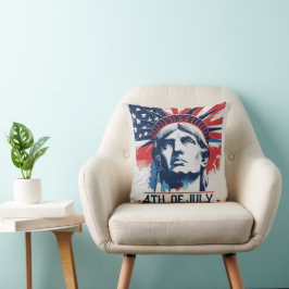 4:e juli det patriotiska amerikanska Pridet firand Kudde
