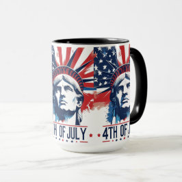 4:e juli det patriotiska amerikanska Pridet firand Mugg