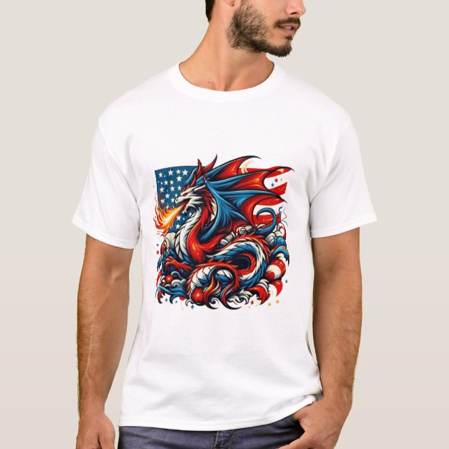 4:e juli-draken t shirt (Framsida)