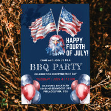 4:e juli Eagle America Flagga BBQ Party