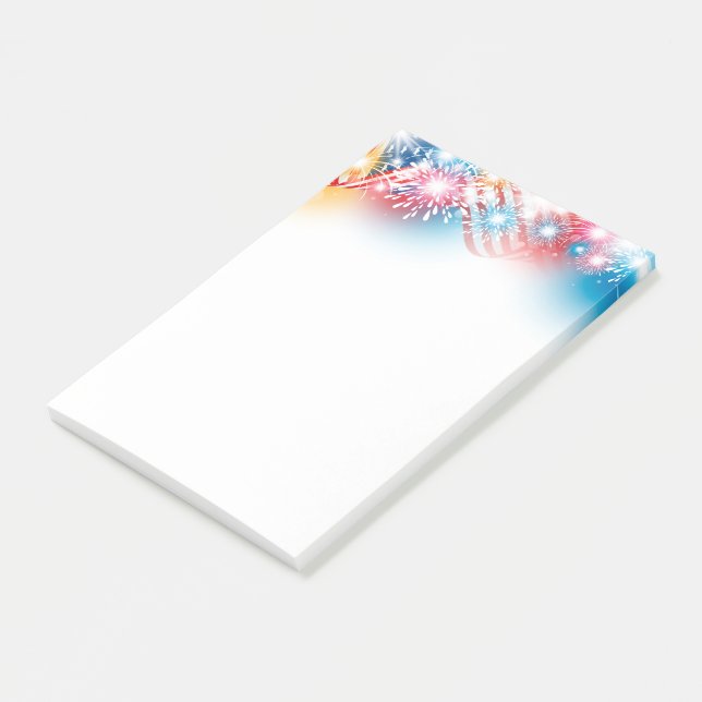 4:e juli efter-it-anteckningar post-it block (Vinklad)