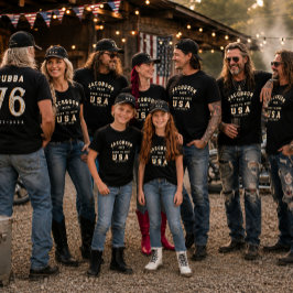 4:e juli familjefoton Born To Ride Anpassa T Shirt