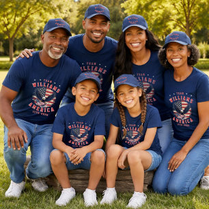 4:e juli familjefoton Matchande grupp Anpassa T Shirt
