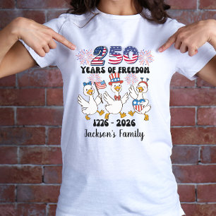 4:e juli familjematchande USA 250-årsjubileum T Shirt