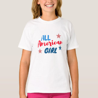 4:e juli-familjen matchande 4:e juli-flickan t shirt