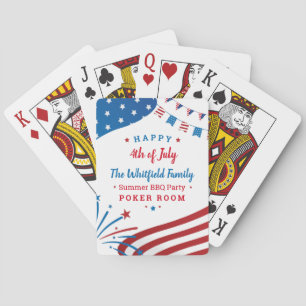 4:e juli Family Summer BBQ Party Games Room Casinokort