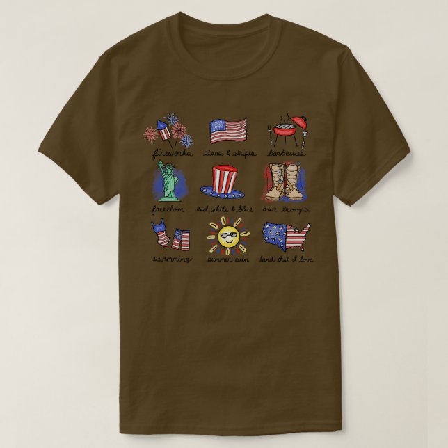 4:e juli-favoriter t shirt (Design framsida)
