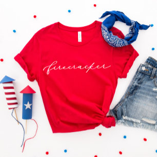 4:e juli-filhanteraren - minimalistiskt vitt skrip t shirt