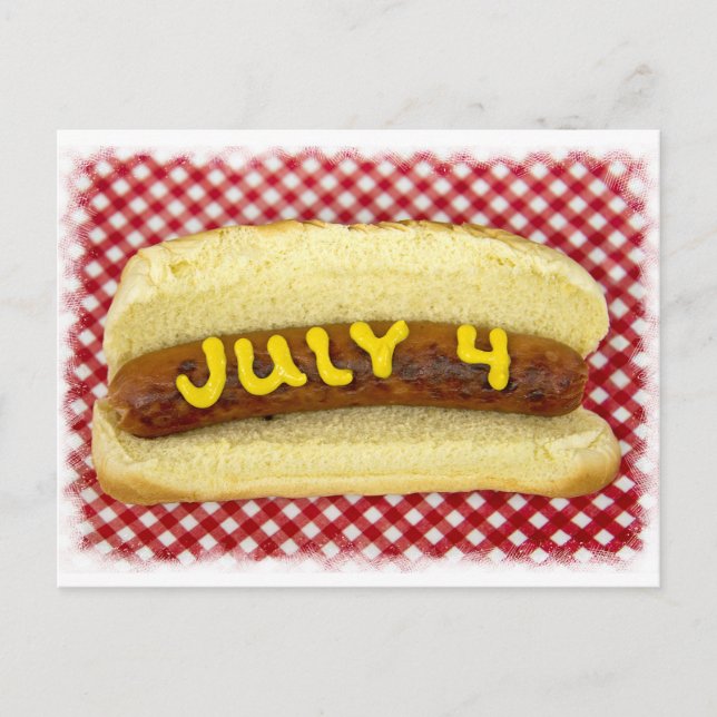 4:e Juli-firande Inbjudan Vykort (Framsida)