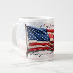 4:e juli - Firande med USA:s Flagga Jumbo Mugg