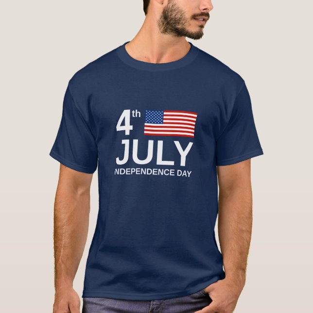 4:e juli: Firar Independence day med USA T Shirt (Framsida)