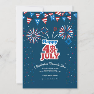 4:e juli - Fireworks inom grannskapsområdet Inbjudningar