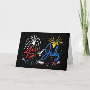4:e juli Fireworks-kortet Kort