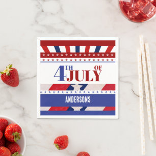 4:e juli Flagga America Artsy Anpassningsbar Pappersservett