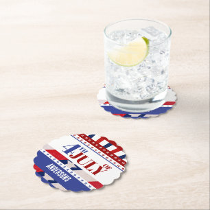 4:e juli Flagga America Artsy Anpassningsbar Underlägg Papper