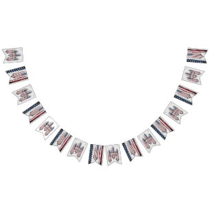 4:e juli flagga Anpassningsbar bunting banner swal