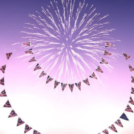 4:e juli-flagga Anpassningsbar bunting banner Tria Vimplar