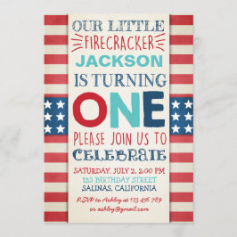 4:e juli födelsedag independence day inbjudningar