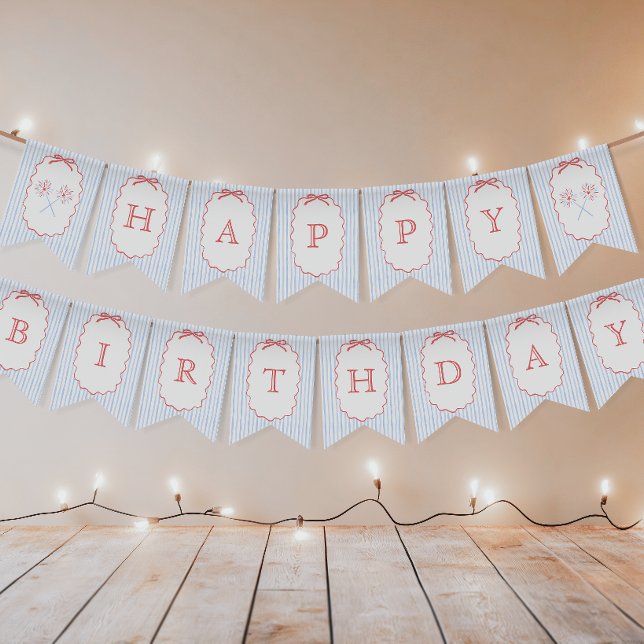 4:e juli födelsedag vimplar (Skapare uppladdad)