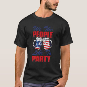 4:e juli: För manar kvinnor Retro Patriotic Beer T Shirt