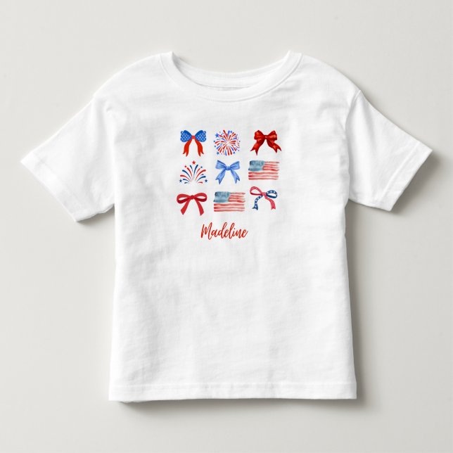 4:e juli för småbarns t-shirt (Framsida)
