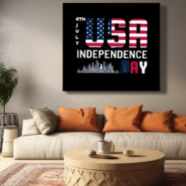 4:e juli - Förenta staternas Independence day-desi Poster