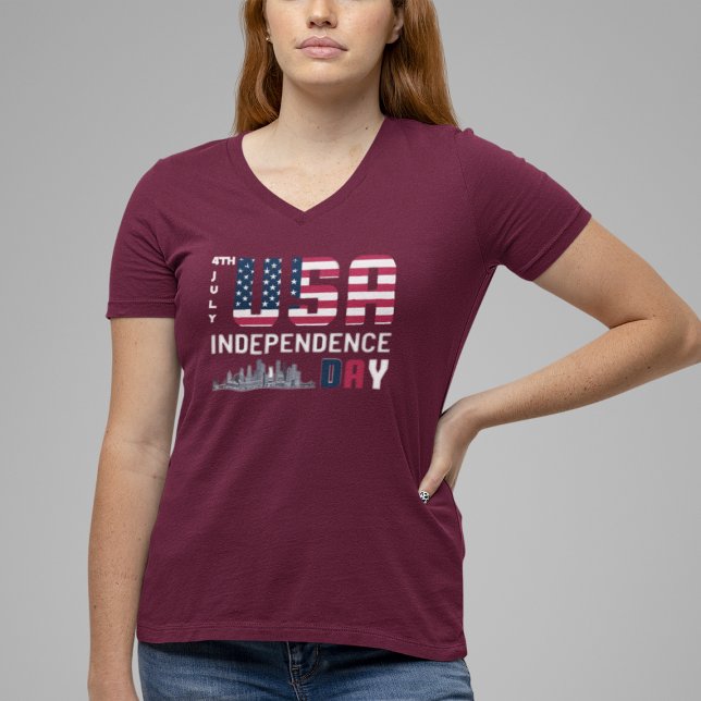 4:e juli - Förenta staternas Independence day-desi T Shirt (Skapare uppladdad)