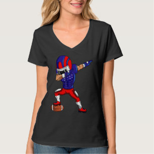 4:e juli Fotboll Dabbing Usa Sport American Fl T Shirt