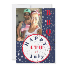 4:e juli Foto Rött vitt blått Stars BBQ