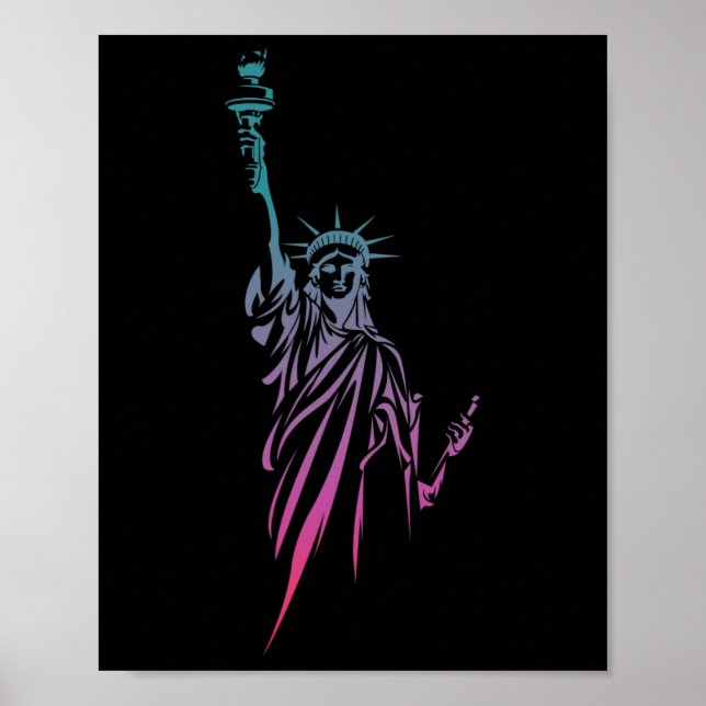 4:e juli-Frihetsgudinnan Poster (Framsidan)