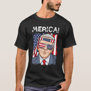 4:e juli, Funny Joe Biden American Flagga Sunglas T Shirt