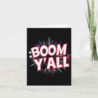 4:e juli fyrverkeri patriotisk boom yall kort