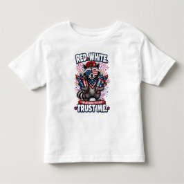 4:e juli fyrverkeri tvättbjörn småbarnstopp t shirt