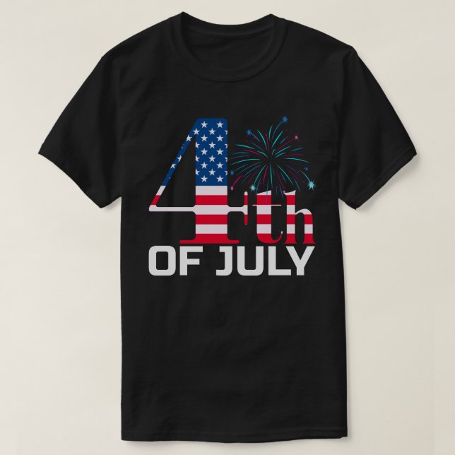 4:e juli fyrverkerier t shirt (Design framsida)