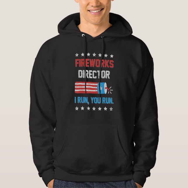 4:e juli: Fyrverkets direktör i Springa, Springa K Hoodie (Framsida)