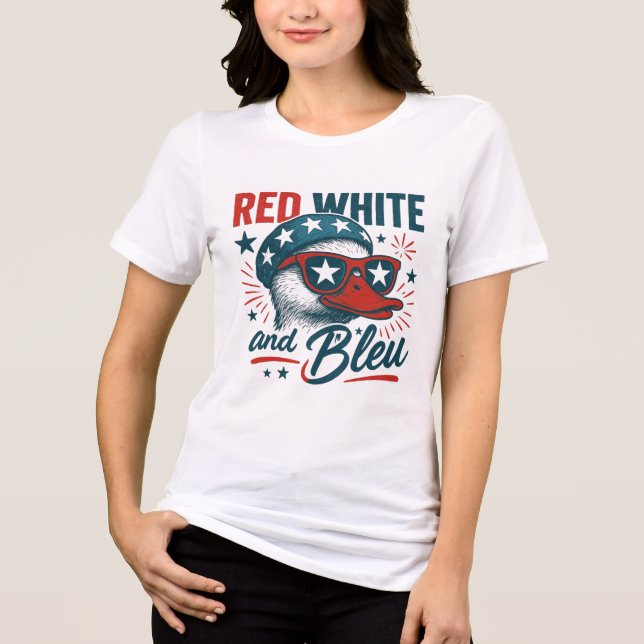 4:e juli Gäse Red, White, Blue Independence day P T Shirt (Framsida)