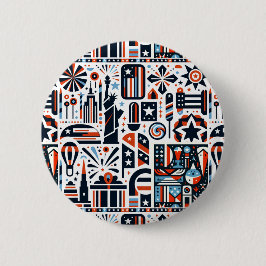 4:e juli Generative Mönster Knapp