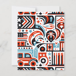 4:e juli Generative Mönster Scrapbook Papper