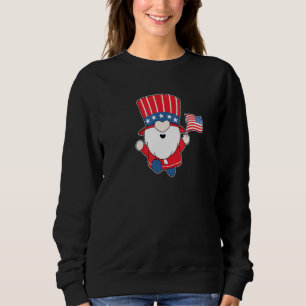 4:e juli Gnome-juli Amerikanska Flagga USA O T Shirt