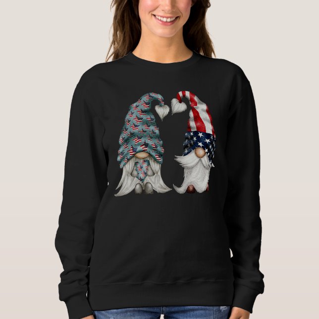 4:e juli: Gnomie for Proud Veteran Two Patriot T Shirt (Framsida)