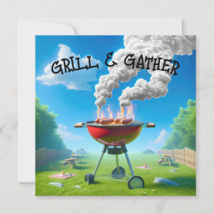 4:e Juli Grillfest Inbjudningar
