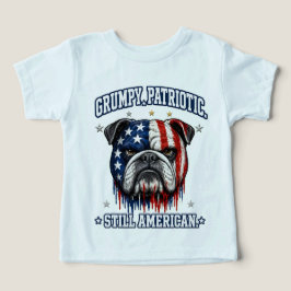 4:e juli-grinig patriotisk Bulldog T-shirts
