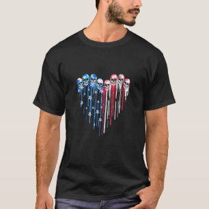 4:e juli: Hjärtamerikansk Flagga patriotisk T Shirt