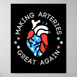 4:e juli Hjärtat Sjuksköterska Skapar Arteries Und Poster