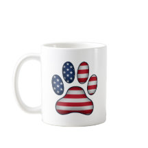 4:e juli Hund älskare - Vintage USA flagga Paw-uts