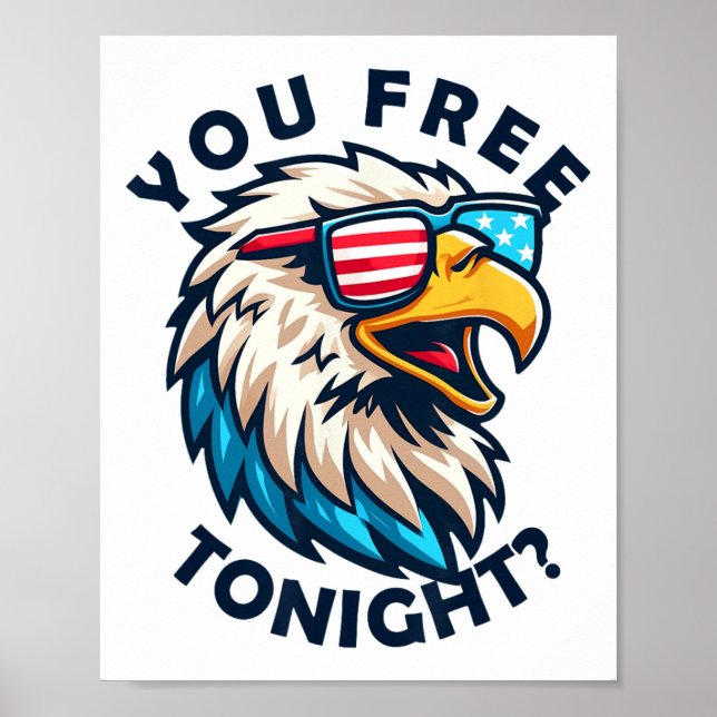 4:e juli i kväll frigav du den amerikanska Flagga Poster (Framsidan)