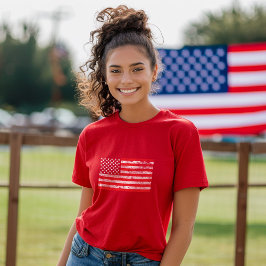 4:e juli i Stars och stripes Amerikanska Flagga T Shirt