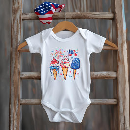 4:e juli Ice Cream Baby T-Shirt