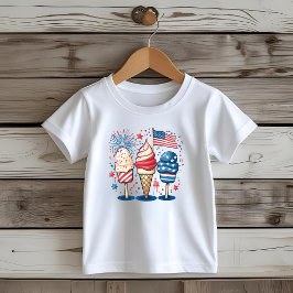 4:e juli Ice Cream USA flagga Kids Tee